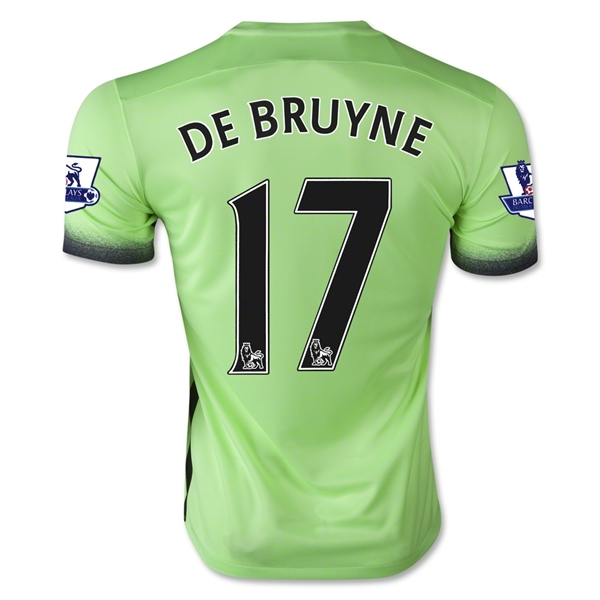 Manchester City 2015-16 DE BRUYNE #17 Third Soccer Jersey